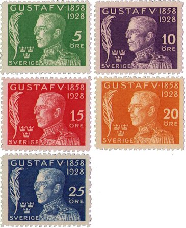 Sverige - AFA 203-207 - Postfrisk sæt