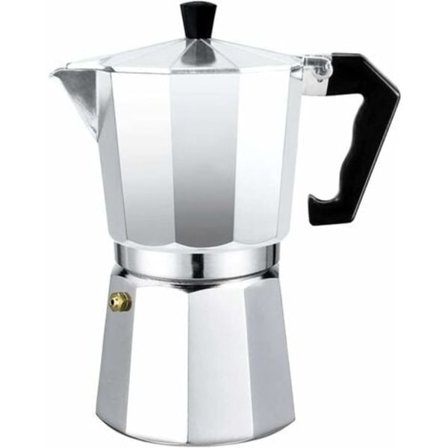 Moka Express Italiensk Kaffebryggare i Aluminium Expresso - Transparent Lock (9 Koppar 450 ml)/NC/