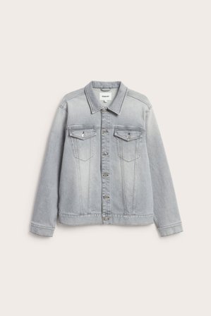 Kappahl | Kurtka dżinsowa Jasnoszary L | Jasnoszary