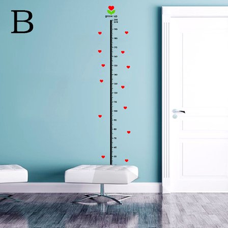 hjerte wallsticker baby vækstdiagram under havdyr højde mig