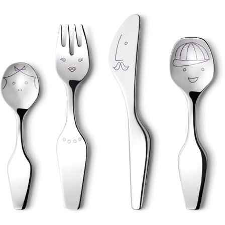 Georg jensen Alfredo The Twist Familie børnebestik - Stål | KitchenOne