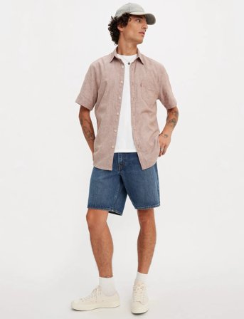 Levi's 468 Loose Shorts Picnic Friend - Blue - 30