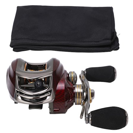 Baitcasting-rulle Metall Dubbelbroms Baitcast Fiskebete Rulle Magnetisk Bromssystem för Fiske Spö Vänsterhänt Rulle