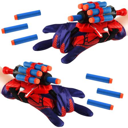 2 sæt Spiderman Launcher Handsker, Børn Plast Cosplay Handske Helt SQBB
