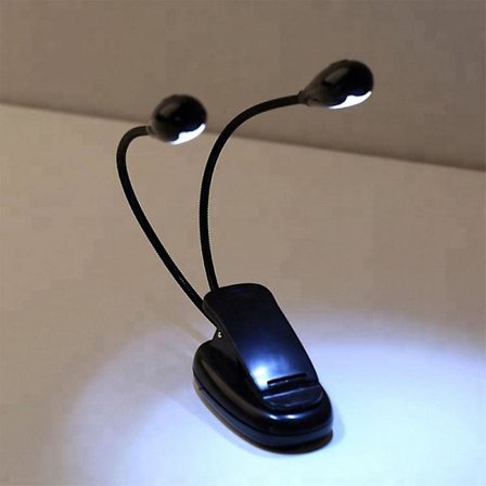LED Læselampe med Klemme til Bog i Sengen, Genopladelig Boglampe Lang Batteritid, Perfekte Læsegaver til Bogelskere, Børn