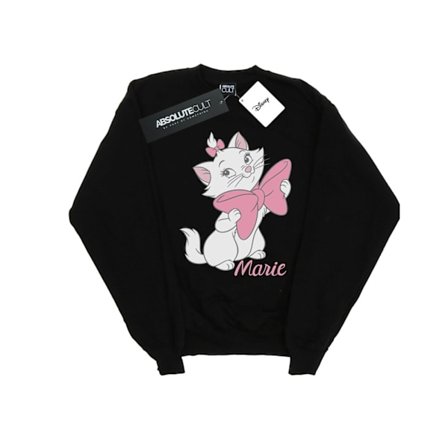 Disney Dam/Kvinnor Aristocats Marie Bow Sweatshirt L Svart