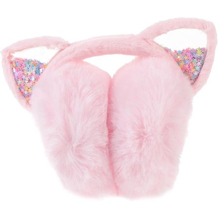 Vinterhörselkåpor för pojke flicka plyschfodrade hopfällbara bekväma isolering mot kyla vit färg lättvikt lätt att bära