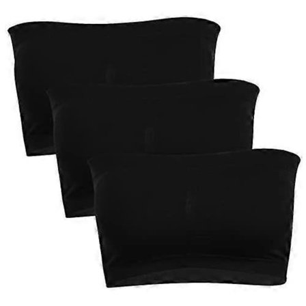 3 pakkausta olkaimettomia rintaliivejä naisille, naisten bandeau-rintaliivit, pehmustetut saumattomat crop-rintaliivit, pehmeät ja mukavat langattomat