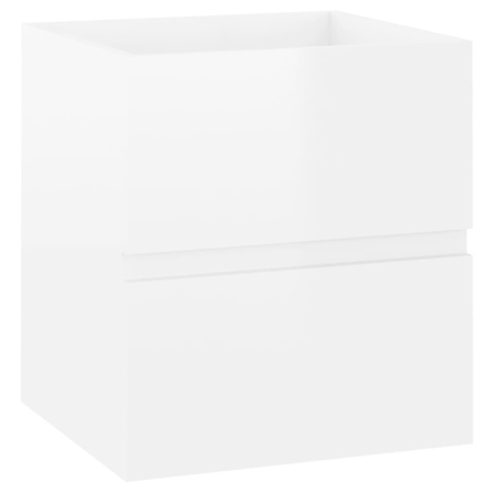 Vidaxl Tvättställsskåp Vit Högglans 41x38,5x45 Cm Spånskiva Vit
