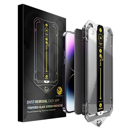 Anti-spionasje herdet glass skjermbeskytter for iPhone 15