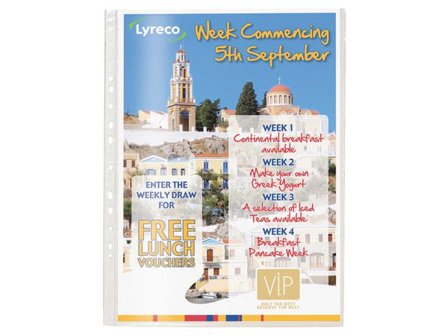 LYRECO Plastficka A3 0,08 10/fp - Lyreco - Kontorsmaterial - Mappar och plastfickor - Plastfickor - Signal