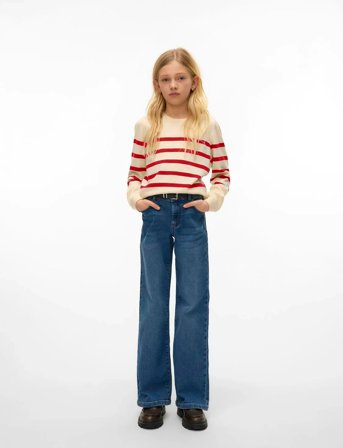 Vero Moda Girl Vmsaba Plain Ls O-Nk Pullov Ga Girl Noos - Cream - 122/128