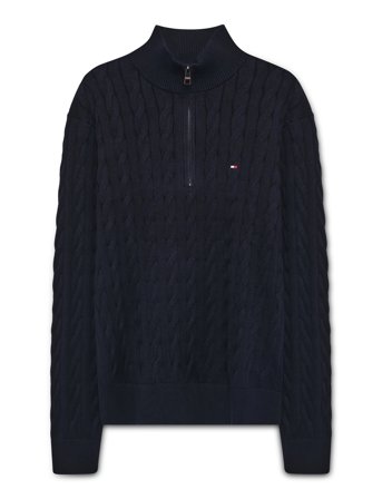 Tommy Hilfiger | Classic Cotton Cable Zip Mock | XXXL
