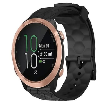 Garmin Forerunner 645 Music 20 mm jalkapallokuvioitu yksivärinen watch