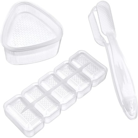 Japansk Sushiform Nigiri Sushi-sett, Trekant Sushipresseform, 5 Ruller Rektangulær Sushiform, Ikke-klebende Nigiri Sushiform med Langt Håndtak