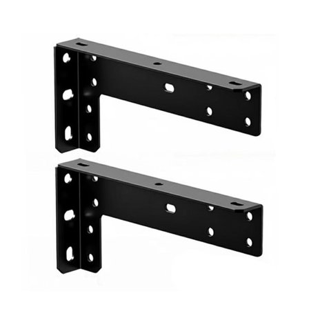 Kraftiga konsoler till flytande möbler 22,2cm 2-pack - Svart