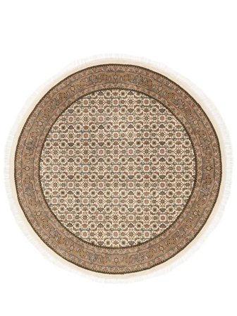 Handknuten Bidjar Indisk Matta Ø 198 Brun/Beige