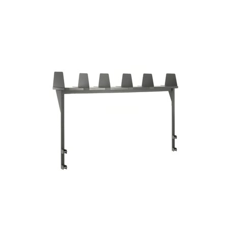 Overhylle, L1600 B300 mm, inkludert 6 avdelere, grå