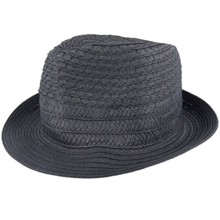 Seeberger - Black - trilby - Hat - "Paperbraid Mix Black Trilby " - Hatstore