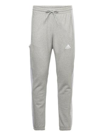 Essentials French Terry Tapered Elastic Cuff 3-Stripes Joggers Joggebukser Pysjbukser Grå Adidas Sportswear*Betinget Tilbud