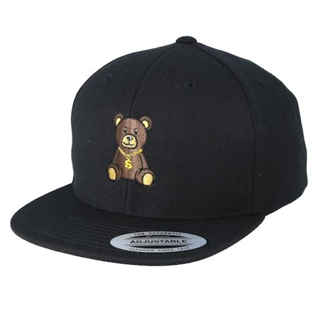 Kiddo Cap - Černá snapback Kšiltovka - Kids Bling Bling Teddy Black Snapback @ Hatstore