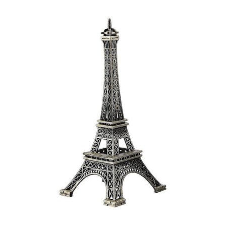 Bronsfarget Paris Eiffeltårn Figur Statue Vintage Legeringsmodell Dekor
