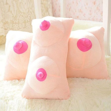 Kreativ tricky plys pude store bryster blød solid bryst legetøj pude gave fe(stor bryst pude)