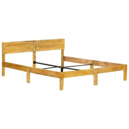 Vidaxl Sängram Massivt Mangoträ 160 Cm Brun