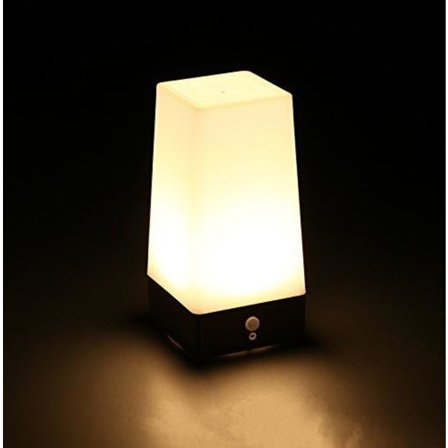 1 stk Kvadratisk Retro LED Nattelys Trådløs PIR Bevegelsessensor