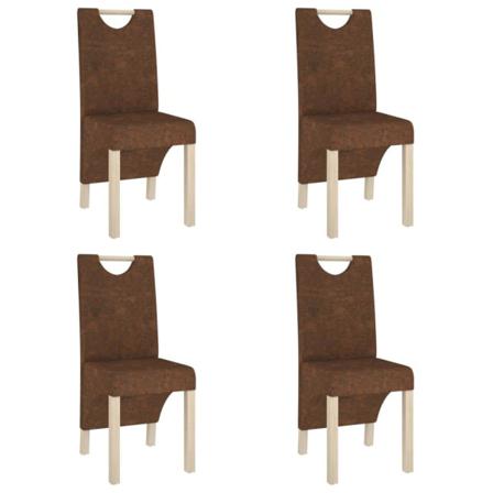 Vidaxl Matstolar 4 St Brun Konstmocka Brun