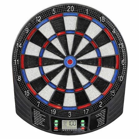 Elektronisk dartskive, 1-8 spillere, LCD-skærm, 6 dartsæt