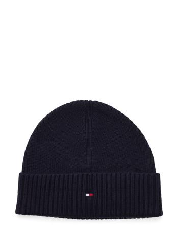 Th Flag Short Beanie Accessories Headwear Beanies Svart Tommy Hilfiger
