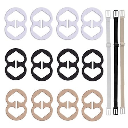 12 st bh-bandklämmor, bh-klämmor och bh-bandshållare, dolda band, klyvningskontroll