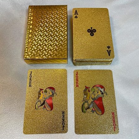 24K gyllene spelkort Plast Poker Däck Folie Pack Magic vattentätt kort Present Collection Gambling Brädspel