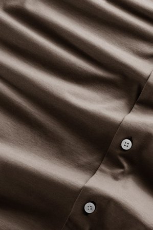 NN.07 Elian 5320 Shirt Male Brown Organic Cotton Blend