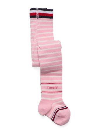 Th Baby Tight 1P Breton Stripe Socks & Tights Tights Lyserød Tommy Hilfiger