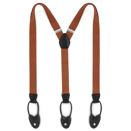 Slanke Brune Seler m. Stropper til Knapper til mænd - Seler m. Stropper til knapper