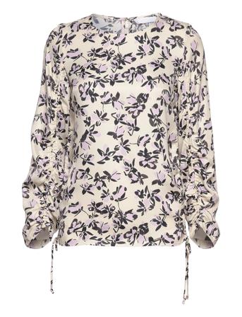 2Nd Elnora - Drapy Delight Bluse Langermet Grå 2NDDAY