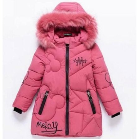Doudoune med hætte MTOWSUC D8 jakke til piger vinterfrakke mode varm lommer børnetøj rosa