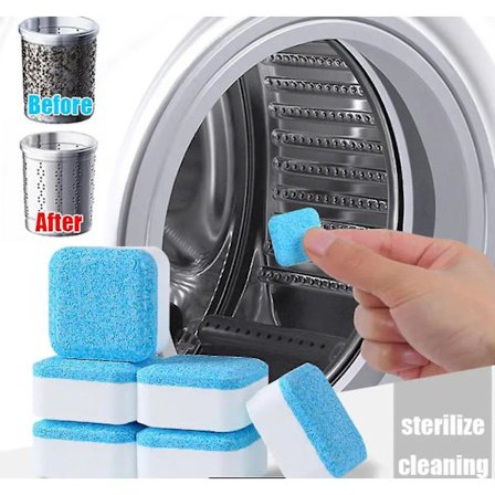 12 stk Vaskemaskinrens, Fjerner Mugg Brusende Tabletter, Skitt Deodorant Rensende Tabletter, Bad