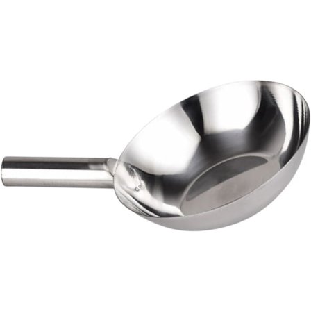 Ruostumattomasta teräksestä valmistettu kauha, iso lusikka, keittiön vesikauha, metallikauha