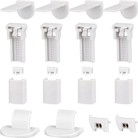 Vindue Hardware Stang Holdere Gardinstang Beslag, Universal Selvklæbende Vægmontering Gardinstangsholder