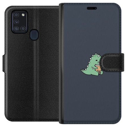 Kompatibelt Plånboksfodral till Samsung Samsung Galaxy A21s Dinosaurie