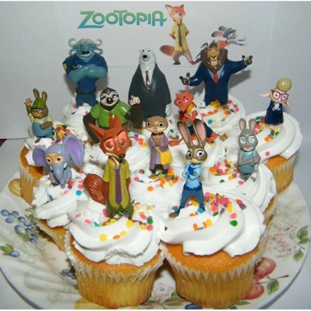 Zootopia Zootropolis Kaketopper Bursdagsdekorasjon Barn Party Pose