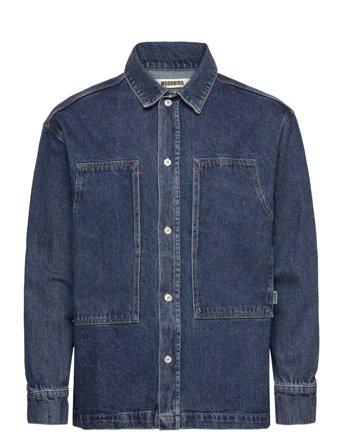 Wbtuck Carpenter Shirt Overshirts Denim Shirts Marineblå Woodbird*Betinget Tilbud