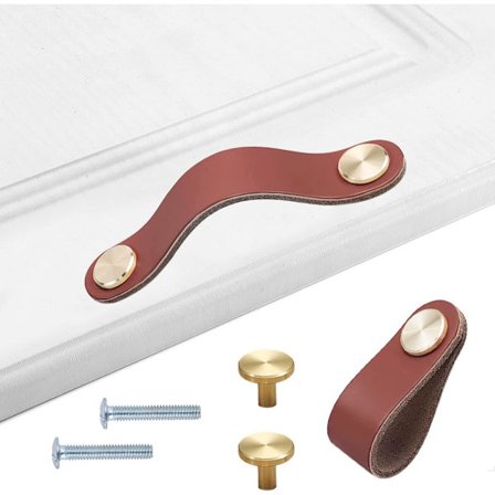 Nahka Kaapin Vetimet, 4 Vetimet Vintage Huonekalujen Vetimet, Nahka