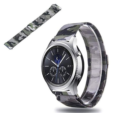 Huawei Watch GT 2 46mm patterned stainless steel watch band - Camouflage Green
