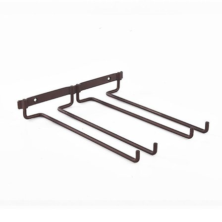 Vinglassholder, under skap, fotglassholder, vinglasshengende hylle, med skruer, kan holde to rader med vin