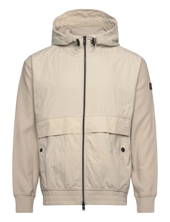Ze__Hood Tops Sweat-shirts & Hoodies Hoodies Cream BOSS