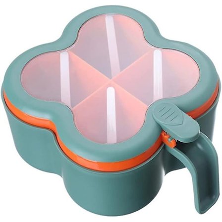 Kryddlåda med flera fack, förvaringsbehållare med kruka, kryddsked, saltströare, saltkar, kryddbehållare